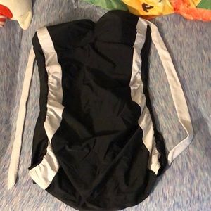 Black and white swimsuit